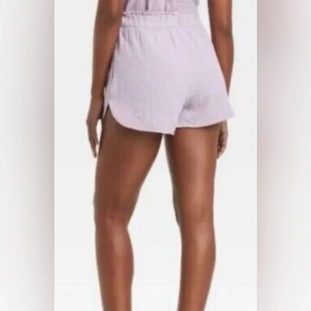 Universal Thread Shorts XL Purple NWT Easy Pull On Crinkle Gauze High Rise - Picture 3 of 9